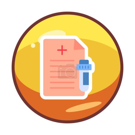 Illustration for Test Report icon, vector illustration - Royalty Free Image