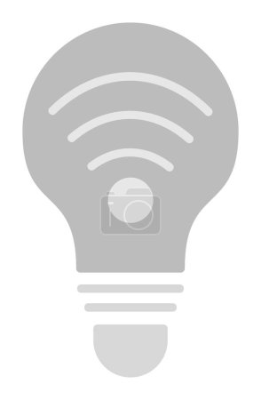Illustration for Light bulb web icon simple illustration. Smart Bulb - Royalty Free Image