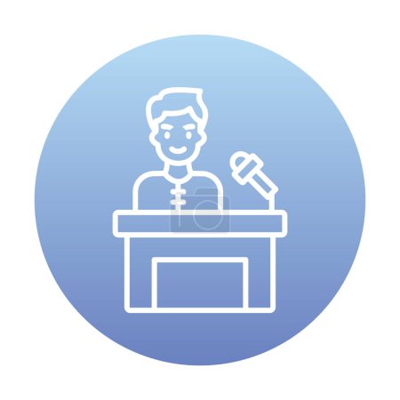 Illustration for Press Conference icon vector illustration - Royalty Free Image