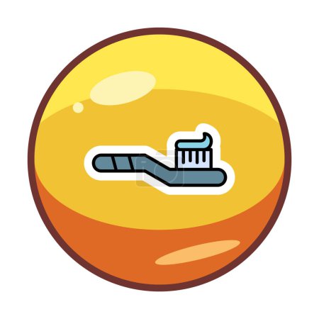 Ilustración de Cepillo de dientes icono vector ilustración diseño - Imagen libre de derechos