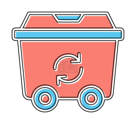 Téléchargez les illustrations : Signe de recyclage d'icône de vecteur de déchets - en licence libre de droit