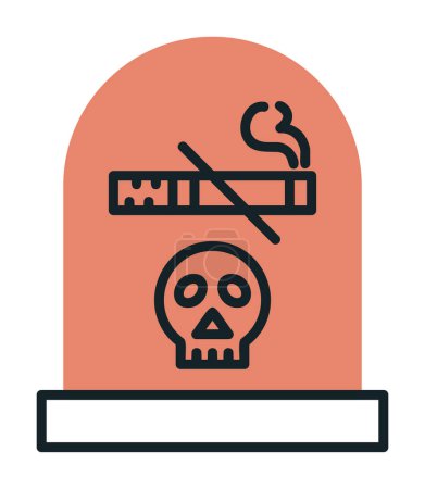 Ilustración de Icono de fumar, diseño de vector de icono plano - Imagen libre de derechos