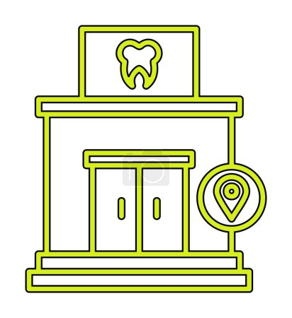 Illustration for Clinic Location icon vector illustration - Royalty Free Image