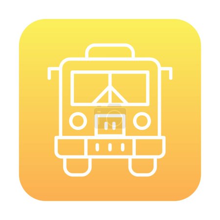 Ilustración de Icono web de transporte público, ilustración vectorial - Imagen libre de derechos