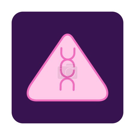 Téléchargez les illustrations : Illustration de l'icône vectorielle de signe triangulaire cancérogène - en licence libre de droit