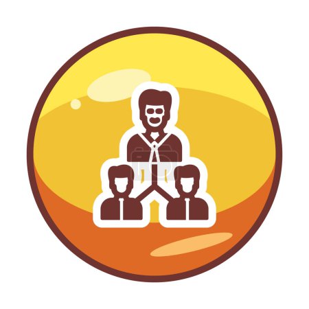Téléchargez les illustrations : Icône de l'équipe d'affaires, illustration vectorielle du concept de travail d'équipe - en licence libre de droit