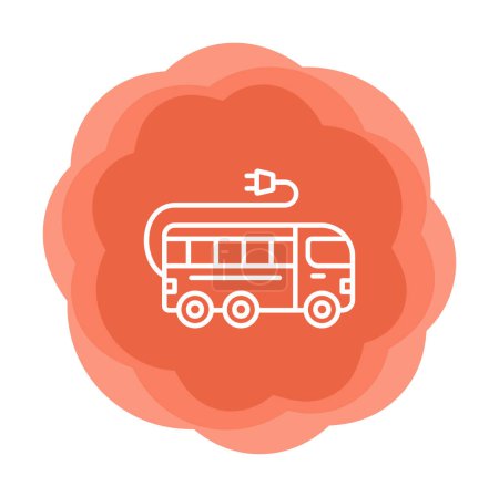 Illustration for Electric bus. web icon simple illustration - Royalty Free Image