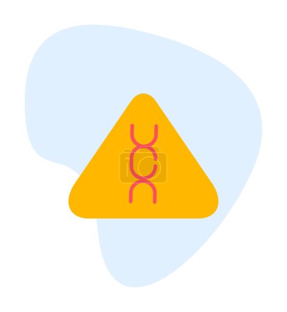 illustration de l'icône vectorielle de signe triangulaire cancérogène 