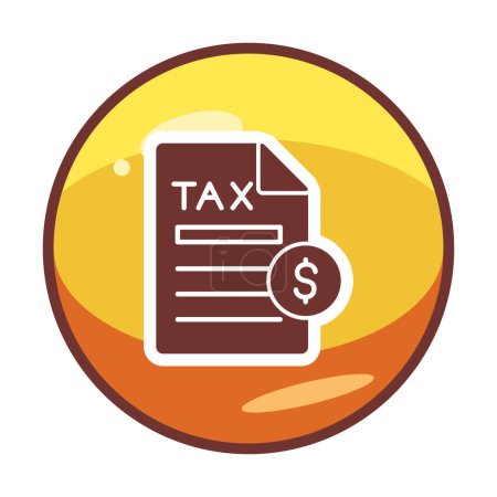 Téléchargez les illustrations : Illustration vectorielle de l'icône de paiement d'impôt - en licence libre de droit