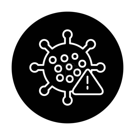 Illustration for Corona virus icon, covid-19 pandemic disease symbol, line style vector icon - Royalty Free Image
