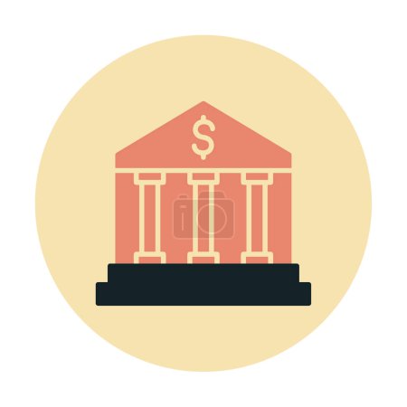 Illustration for Bank icon, vector illustration - Royalty Free Image