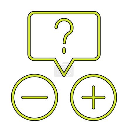 Illustration for Question mark and answer choice flat icon, vector, illustration, info, mark and sign - Royalty Free Image