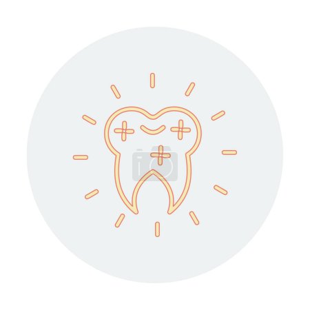 Illustration for Color web icon for tooth isolated on white background, Dental Care concept - Royalty Free Image