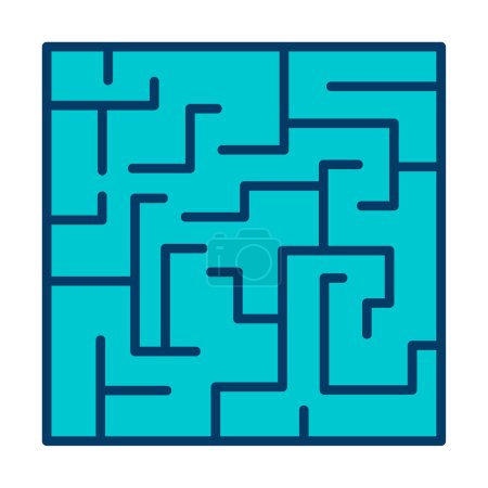 Téléchargez les illustrations : Jeu de labyrinthe pour le labyrinthe, solution. vecteur - en licence libre de droit