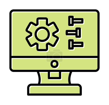 Illustration for Settings web icon, vector illustration - Royalty Free Image