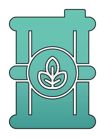 Illustration for Vector illustration of container with plant icon, Biofuel - Royalty Free Image