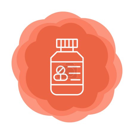 Ilustración de Vector ilustración de icono de la botella píldoras - Imagen libre de derechos