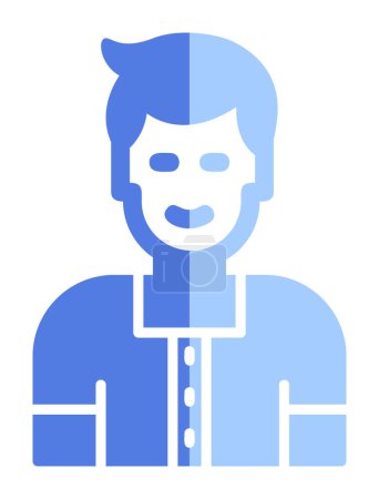 Téléchargez les illustrations : Avatar homme icône, illustration vectorielle - en licence libre de droit