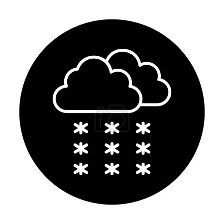 Ilustración de Simple icono de nevada, ilustración vectorial - Imagen libre de derechos