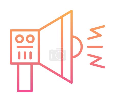 Illustration for Loudspeaker and noise icon, vector illustration - Royalty Free Image