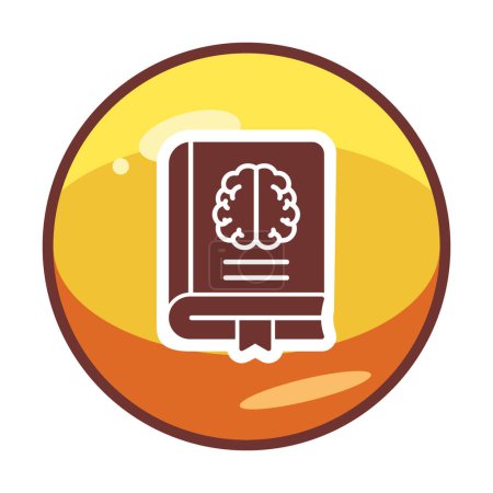 Illustration for Neurology Book web icon vector illustration - Royalty Free Image