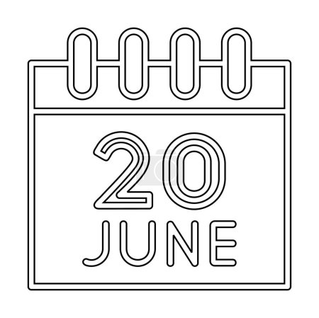 Illustration for Calendar icon design, vector illustration, World Refugee Day date - Royalty Free Image