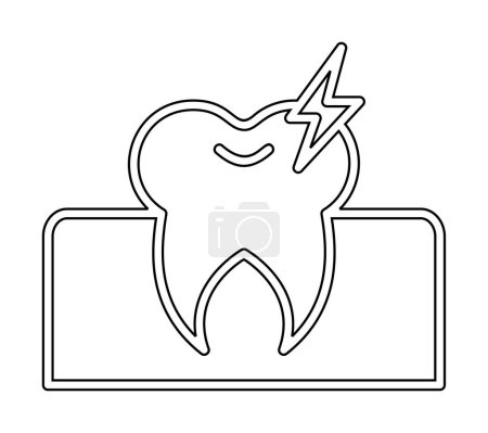 Illustration for Toothache tooth icon, vector illustration - Royalty Free Image