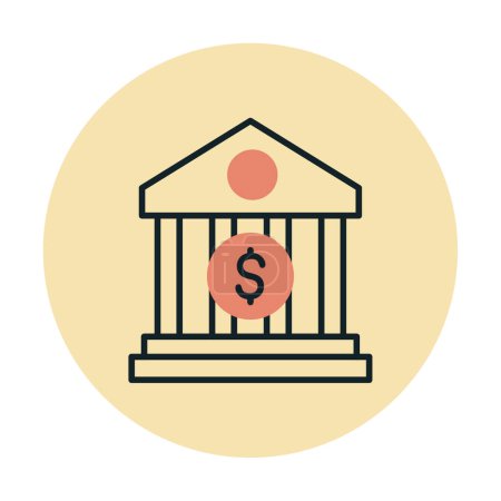 Ilustración de Icono del banco, ilustración del vector - Imagen libre de derechos