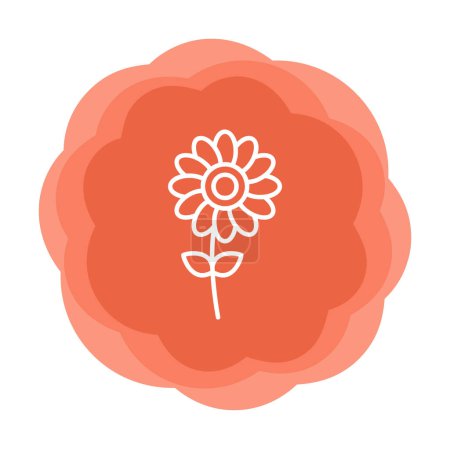 Téléchargez les illustrations : Illustration vectorielle simple icône fleur - en licence libre de droit
