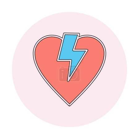 Illustration for Flat Broken Heart  icon vector illustration - Royalty Free Image