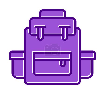 Ilustración de Mochila bolsa icono vector. señal de mochila escolar. ilustración de símbolo de contorno aislado - Imagen libre de derechos