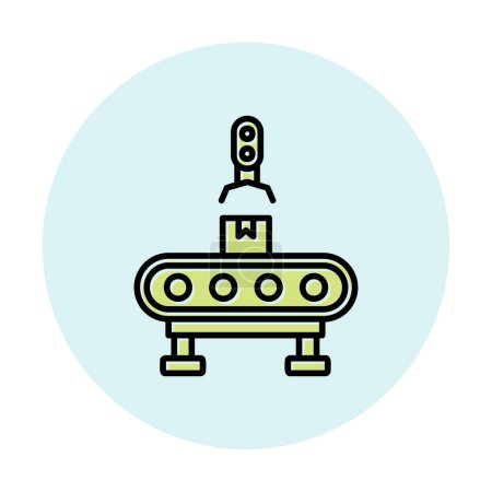 Illustration for Flat Factory Machine  icon  vector illustration - Royalty Free Image