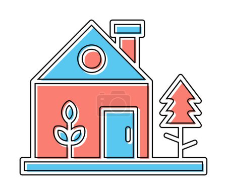 Ilustración de Vector de icono de casa verde aislado en fondo blanco para su diseño de aplicaciones web y móviles, concepto de logotipo de la casa - Imagen libre de derechos