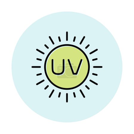 Illustration for Sun. web icon simple illustration. Ultraviolet - Royalty Free Image