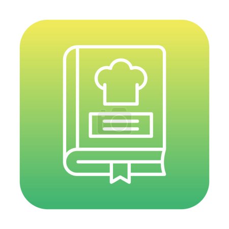 Illustration for Recipe Book Icon - Single Icon, Vector - Royalty Free Image