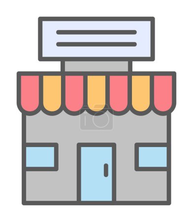 Illustration for Shop icon, vector illustration simple design - Royalty Free Image