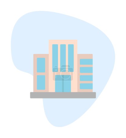 Illustration for Hotel building icon vector illustration - Royalty Free Image