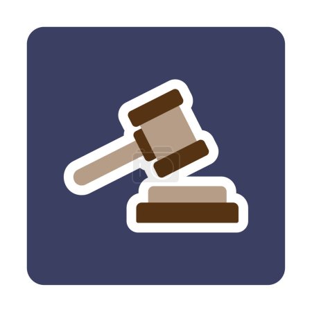 Illustration for Flat justice law icon vector illustration - Royalty Free Image