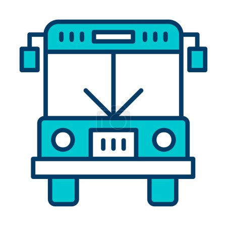 Ilustración de Icono de bus plano vector ilustración - Imagen libre de derechos