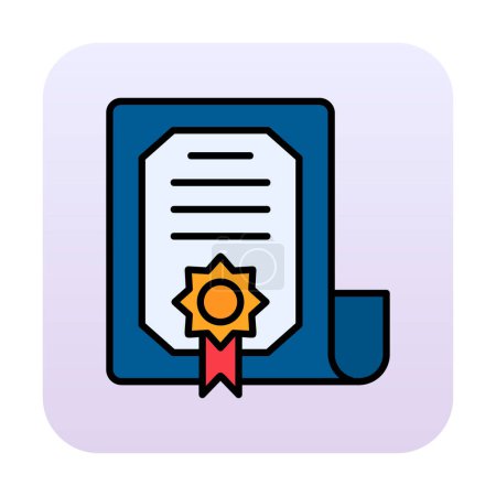Illustration for Graphic  certificate icon vector illustration - Royalty Free Image
