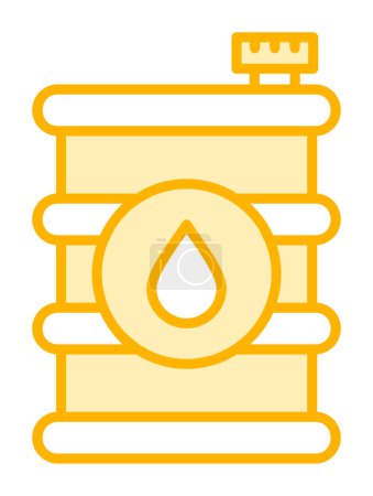 Téléchargez les illustrations : Baril de pétrole icône plate illustration vectorielle - en licence libre de droit