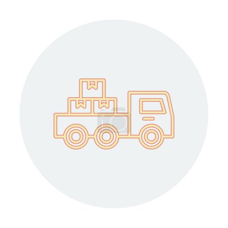 Illustration for Pickup Truck icon vector illustration - Royalty Free Image