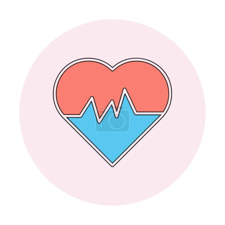 Illustration for Heartbeat pulse icon, vector illustration - Royalty Free Image