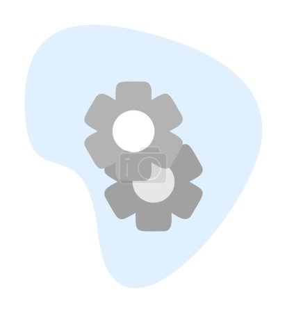 Illustration for Gears web icon, vector illustration - Royalty Free Image