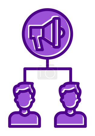 Ilustración de Simple icono de campaña de marketing, ilustración de vectores - Imagen libre de derechos