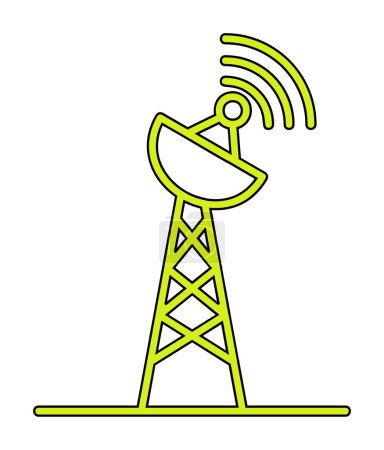 Ilustración de Icono de torre de señal vector ilustración - Imagen libre de derechos