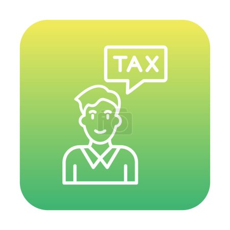 Ilustración de Icono plano de impuestos, ilustración vectorial. - Imagen libre de derechos