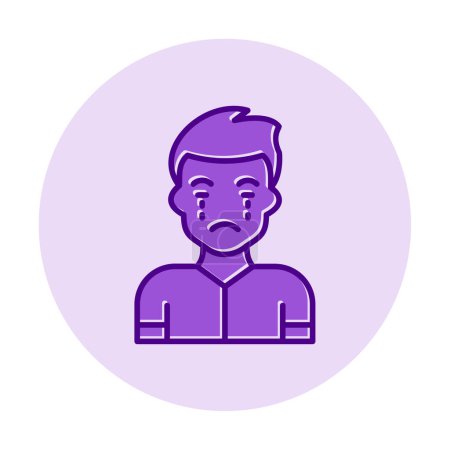 Ilustración de Llanto icono persona, vector ilustración diseño simple - Imagen libre de derechos