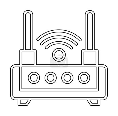 Ilustración de Icono de router wifi ilustración vectorial - Imagen libre de derechos