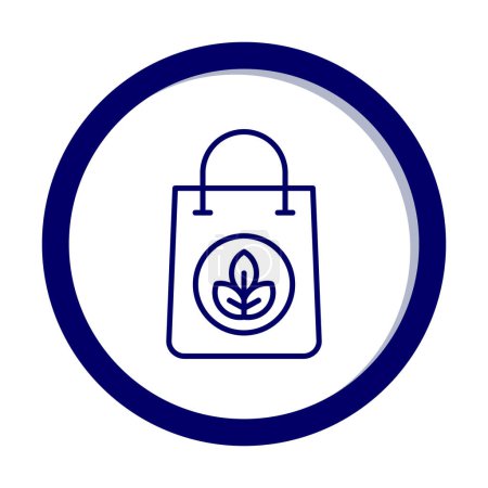 Illustration for Eco Bag icon vector illustration - Royalty Free Image